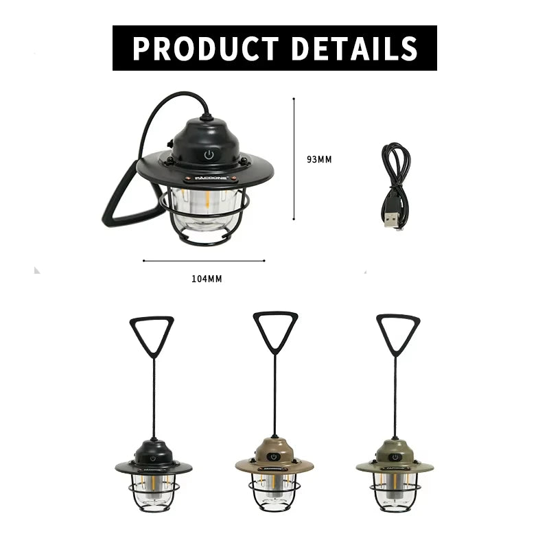 Rechargeable Vintage Camping Lantern