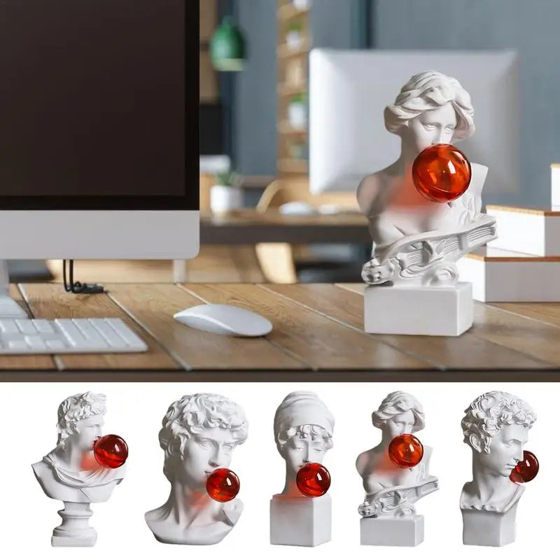 Pop Classic David Bust with Bubblegum Statue