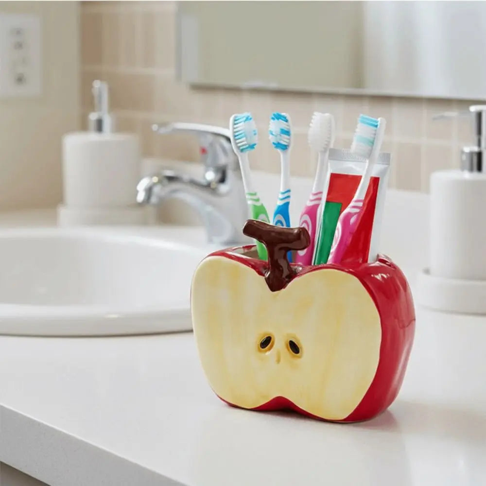 Creative Fruit-Shaped Ceramic Toothbrush Holder