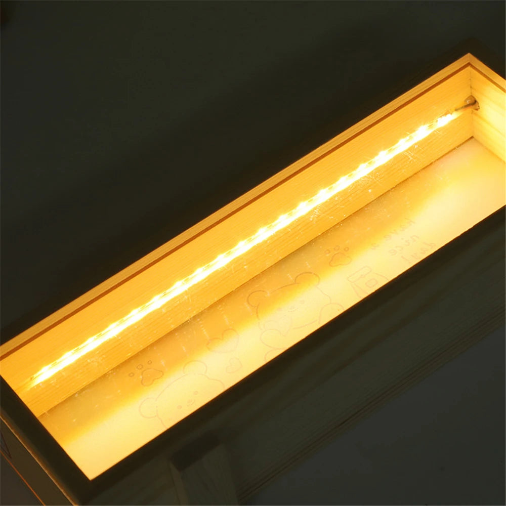 LED Wooden Acrylic Message Night Light