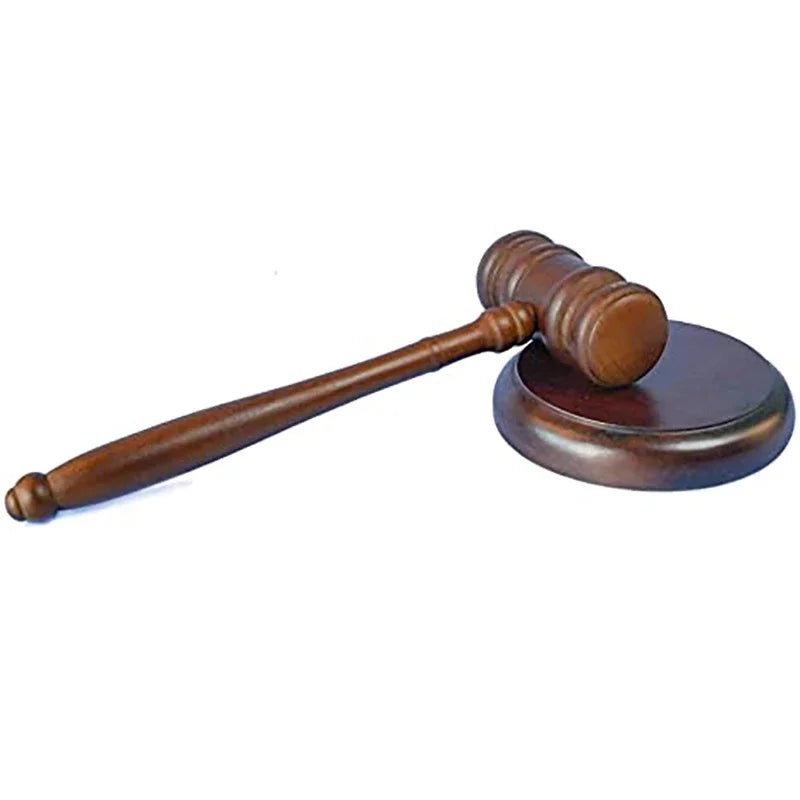 Handcrafted Wooden Judge Gavel with Sound Block
