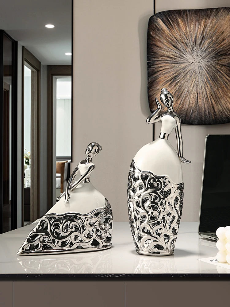 Modern Ceramic Dancer Figurine Sculpture