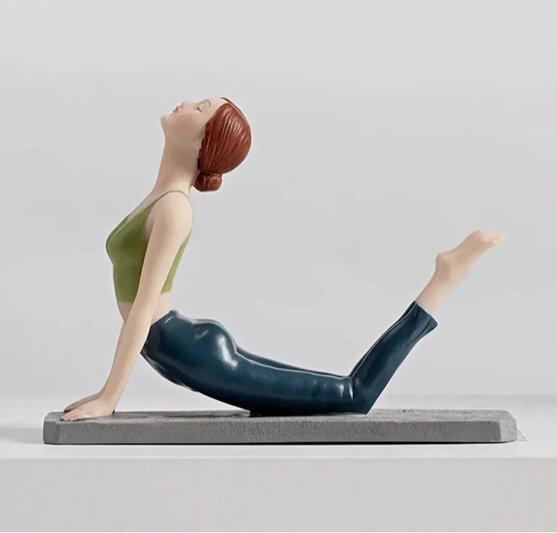 Elegant Yoga Girl Sculpture