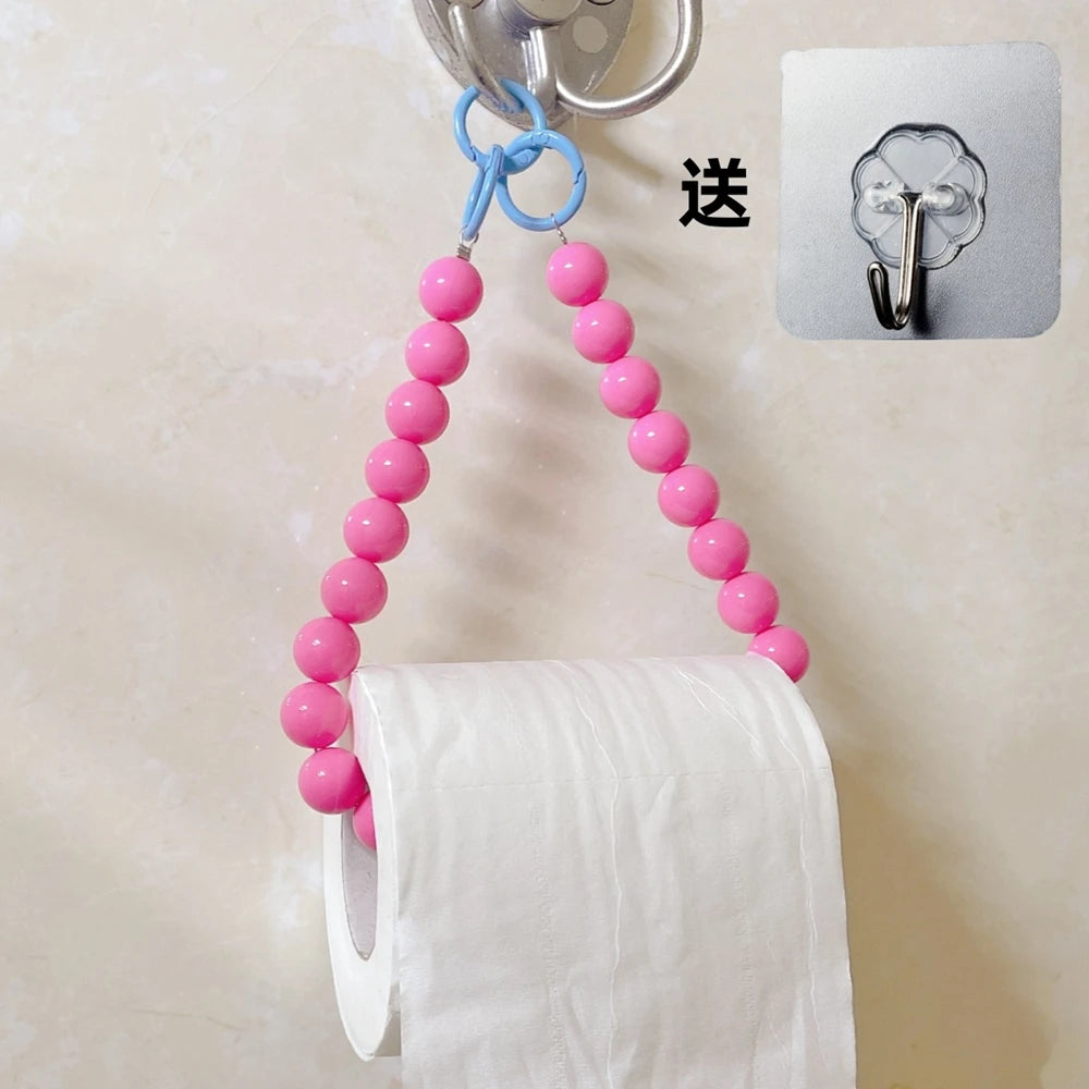 Beaded Hanging Toilet Paper & Tissue Holder | Decorative Multifunctional Home Accessory