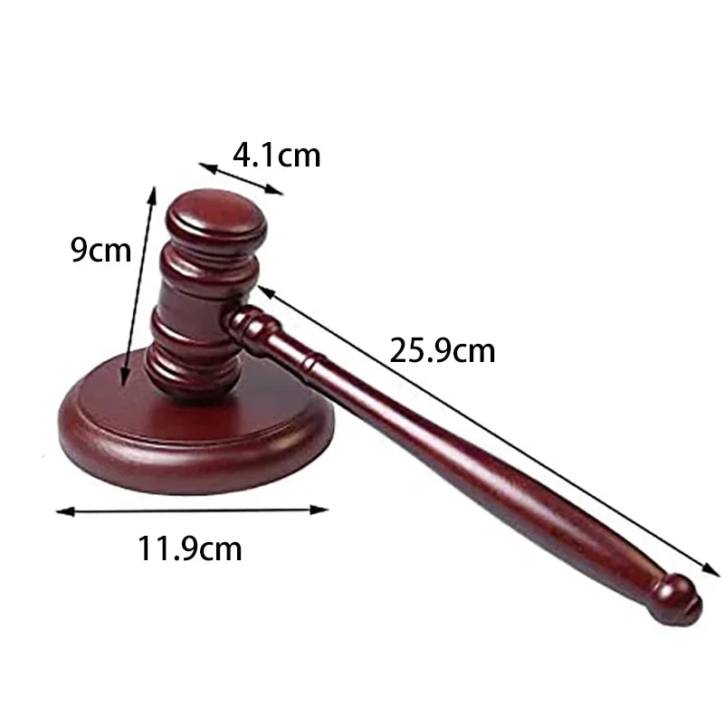 Handcrafted Wooden Judge Gavel with Sound Block