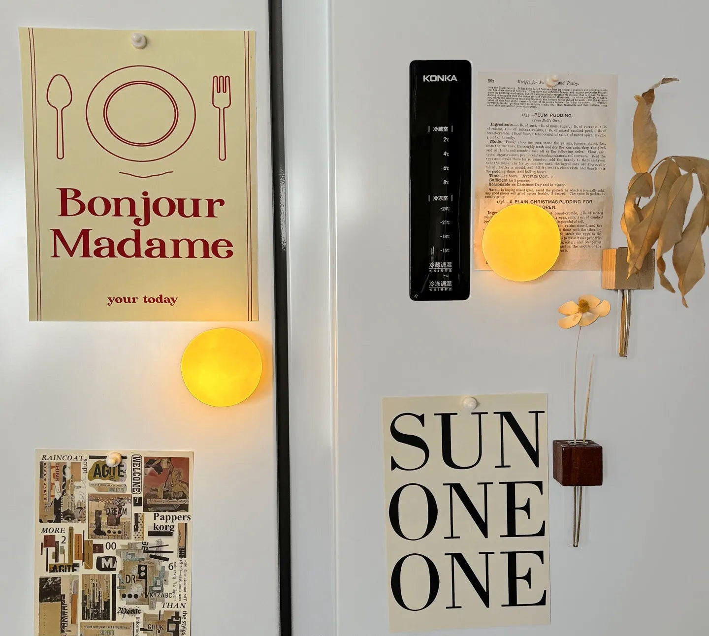 Moon Night Light Fridge Magnets