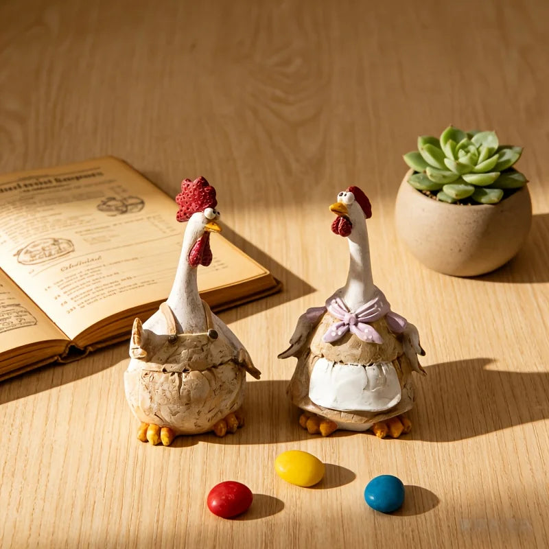 Cute Resin Chicken Figurine – Rooster or Hen