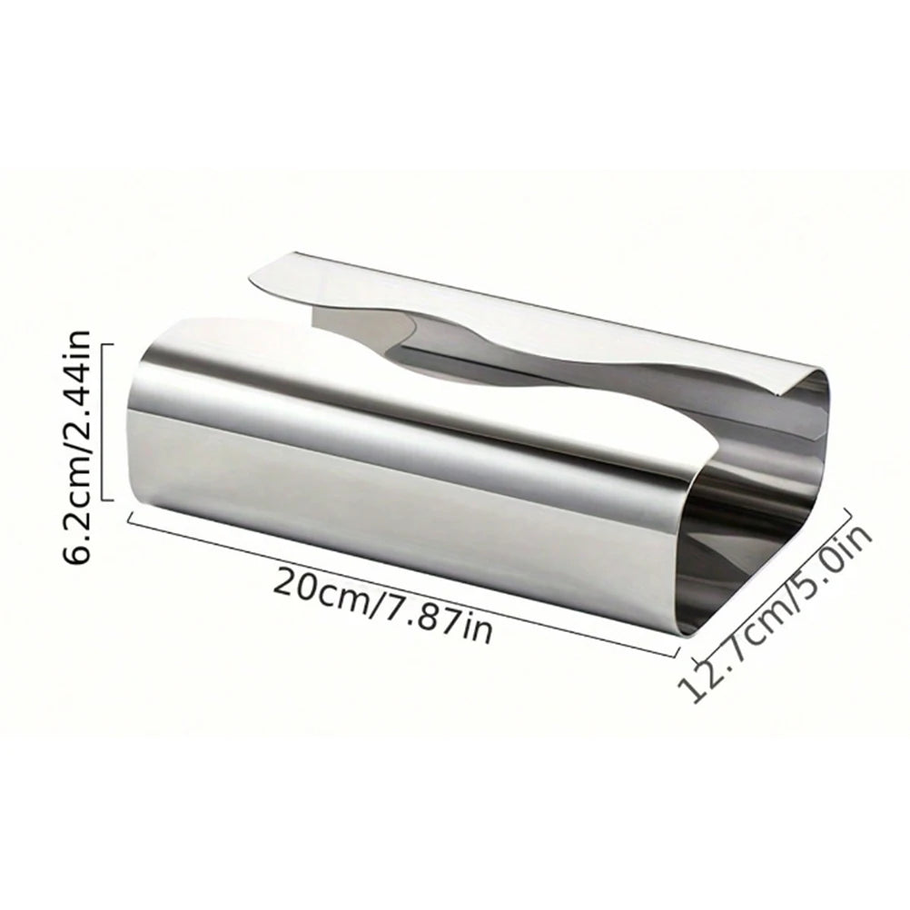 Nordic Stainless Steel Mirror Napkin Holder Desktop