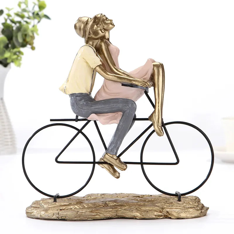 Our Journey" Romantic Couple on Bicycle Sculpture