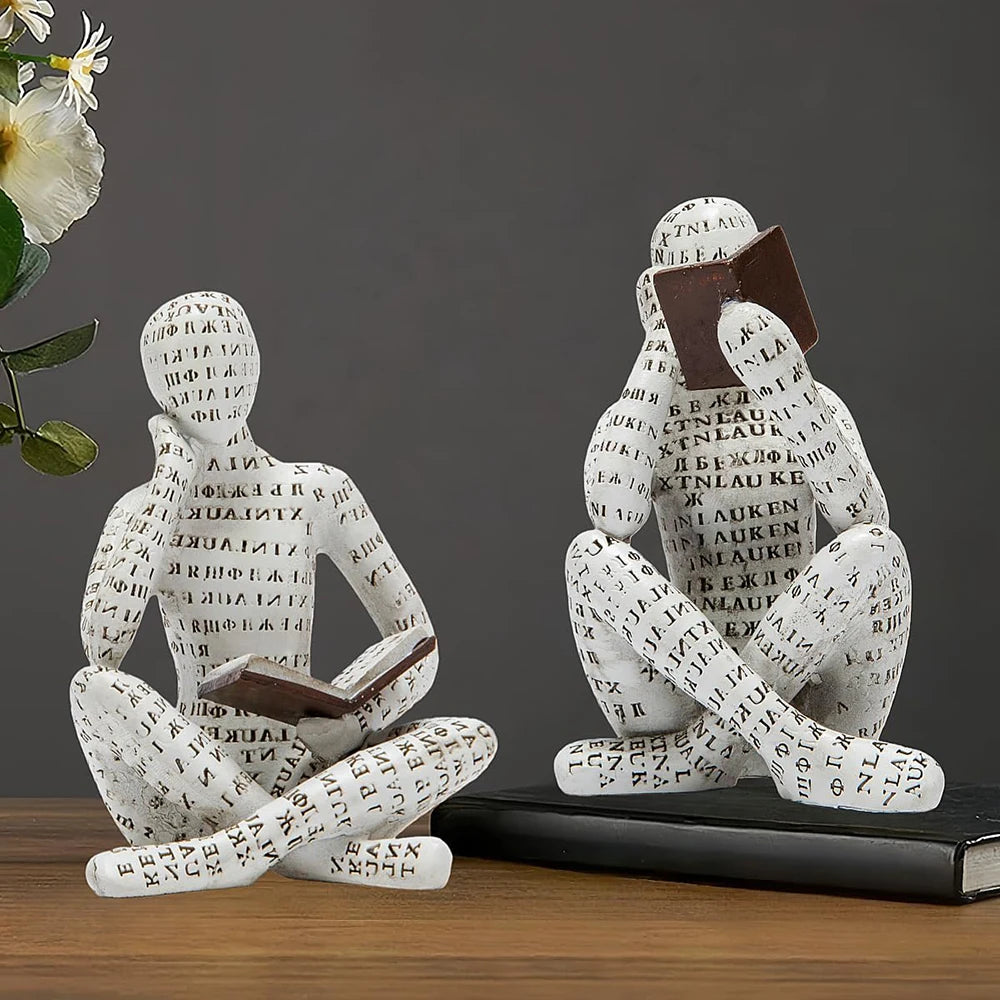 Pulp Reading Woman Abstract Art Statue