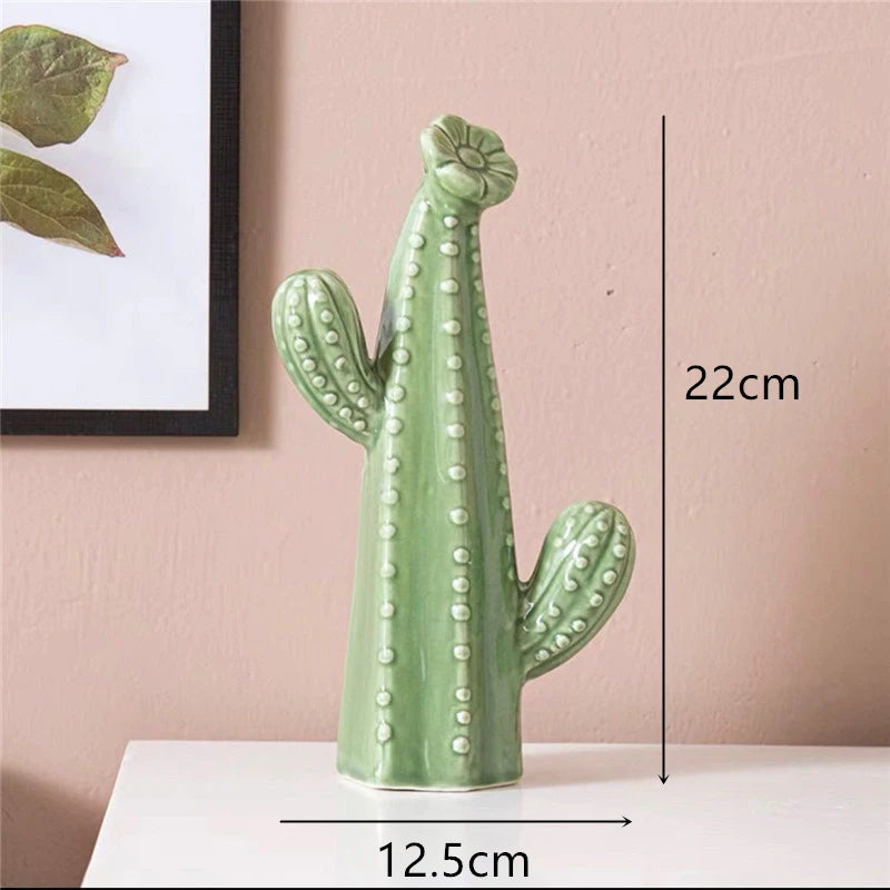 Nordic Ceramic Cactus Ornaments