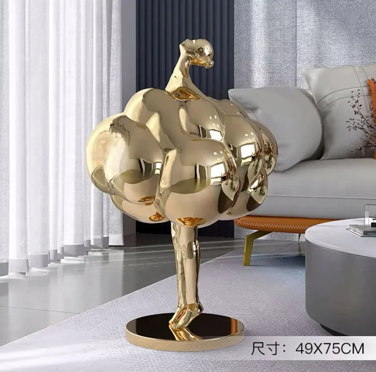 Modern Ballet Girl Cloud Statue