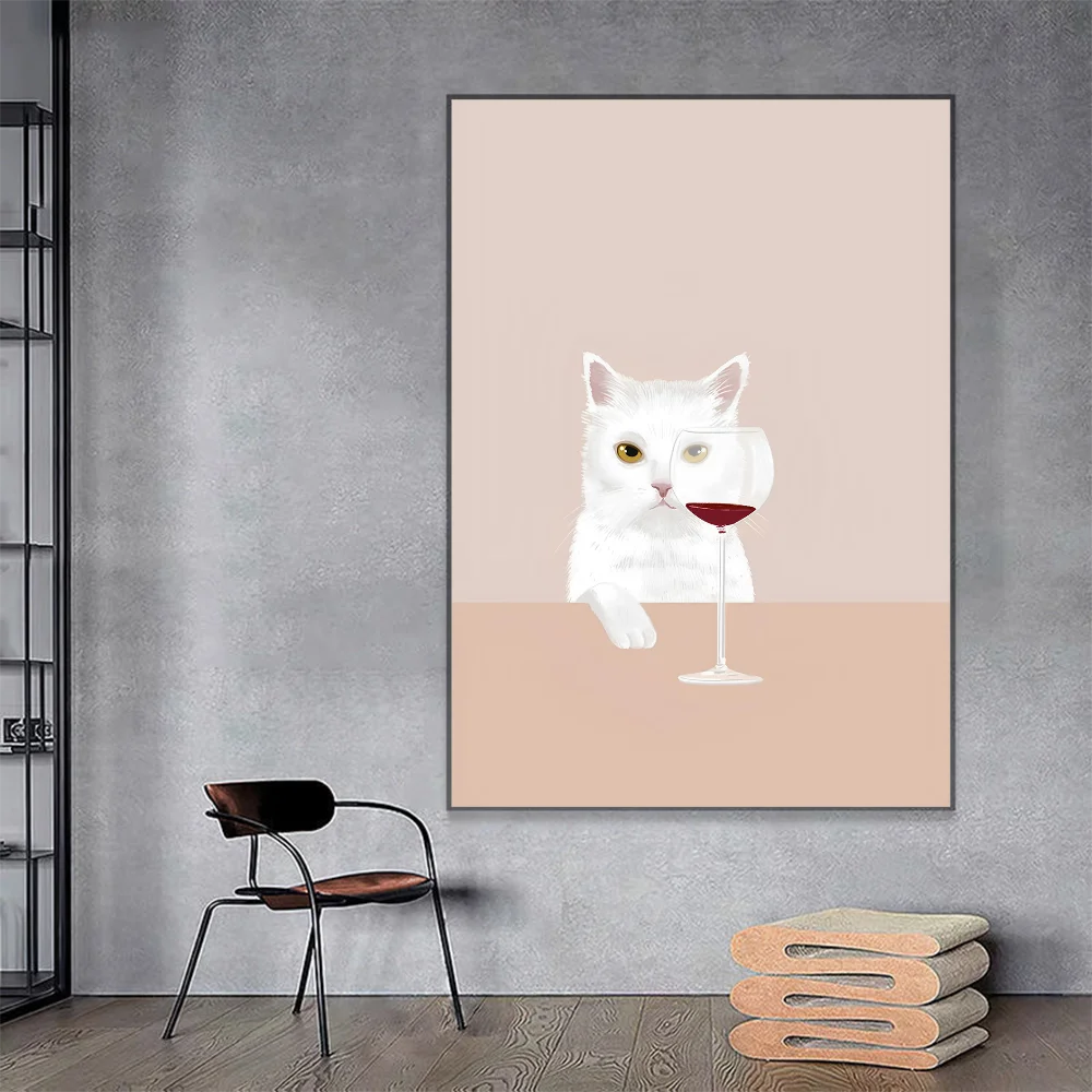 Wine Connoisseur Cat Canvas Art