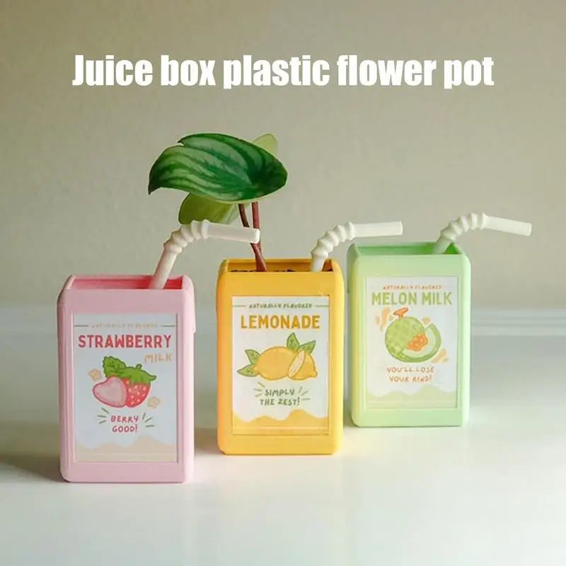 Juice Box Flower Pot