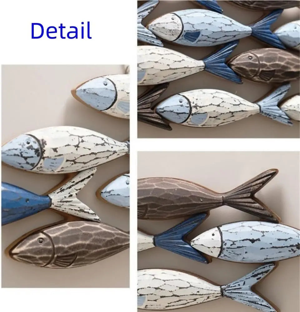 Handcrafted Wooden Fish Wall Art