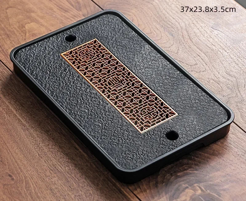 Luxury Chinese Tea Tray with Drainage