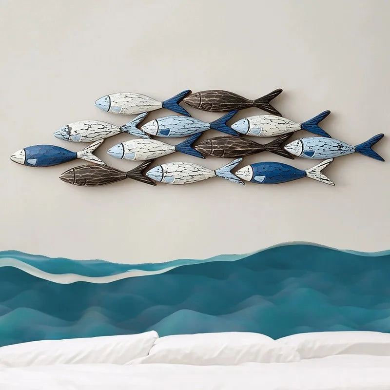 Handcrafted Wooden Fish Wall Art
