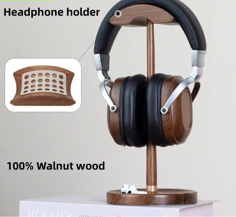 Walnut Wood Headphone Stand
