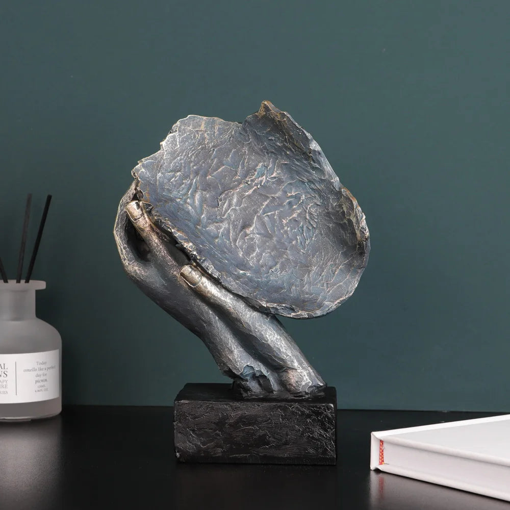 Vintage Resin Face Sculpture