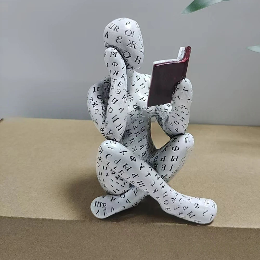 Pulp Reading Woman Abstract Art Statue