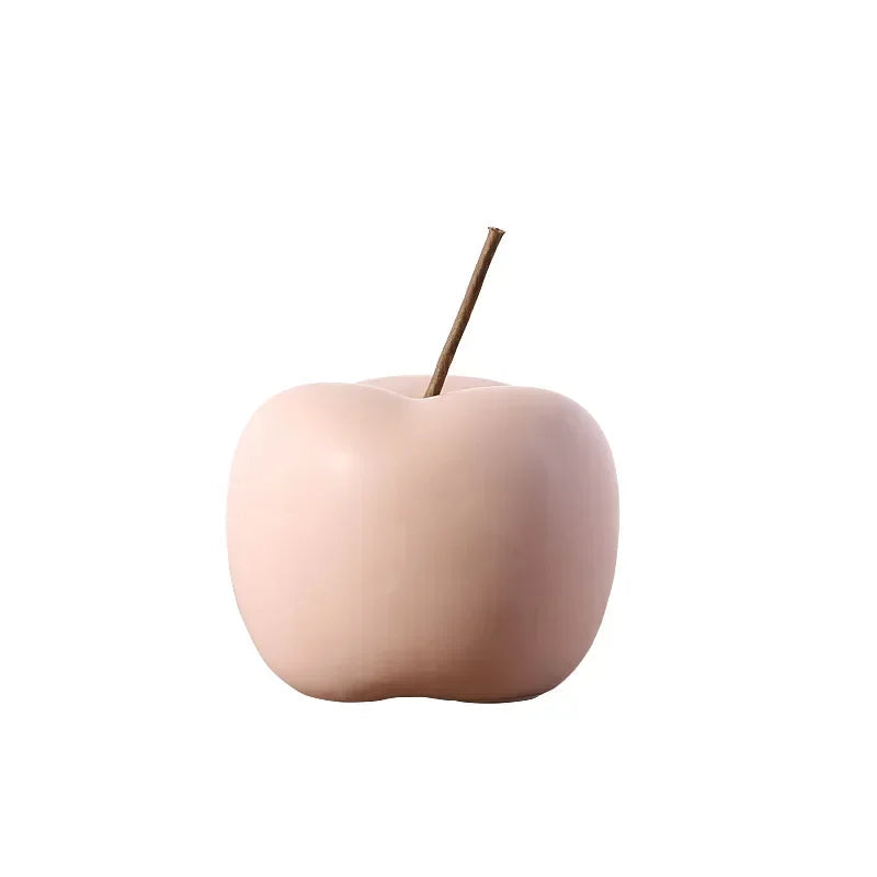 Nordic Ceramic Apple Sculpture