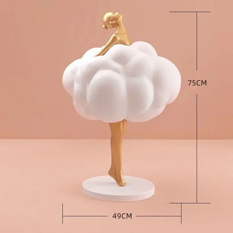 Modern Ballet Girl Cloud Statue