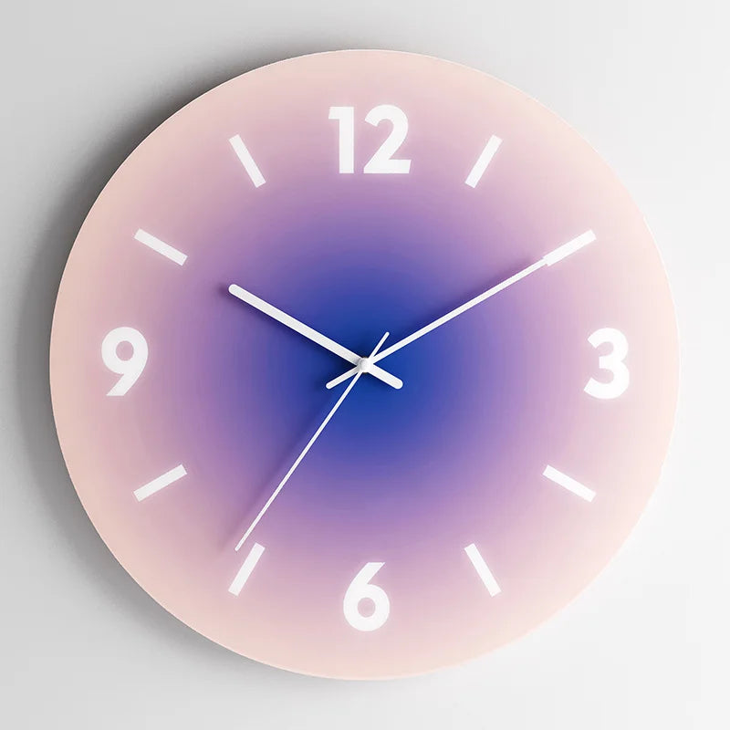 Sunset Gradient Glass Wall Clock