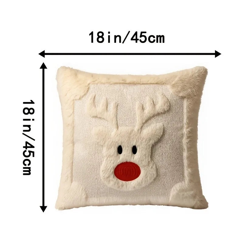 Christmas Reindeer Throw Pillow Cover