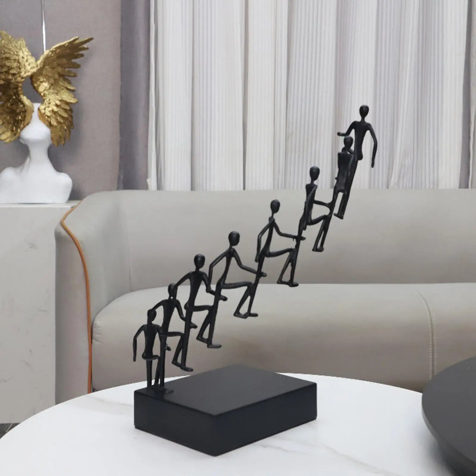 Climbing Figures Abstract Metal Sculpture