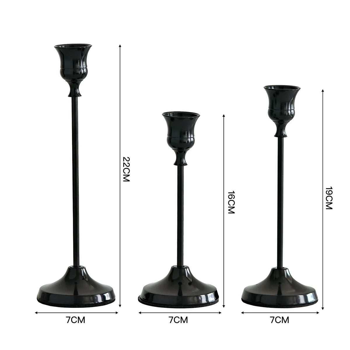 European-Style Minimalist Metal Candlestick Holders