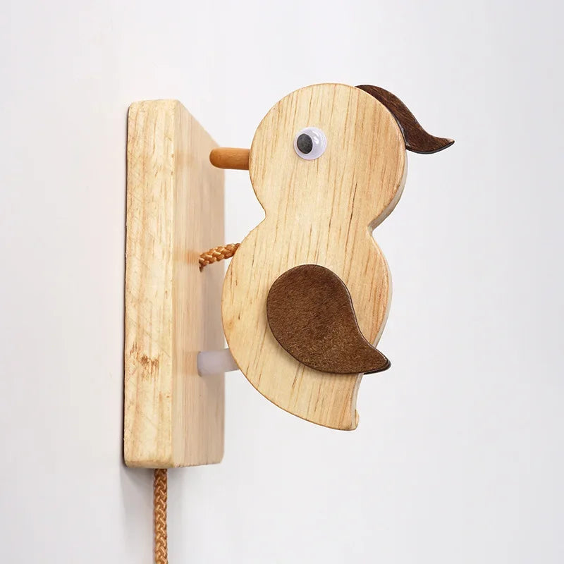Wooden Woodpecker Door Knocker