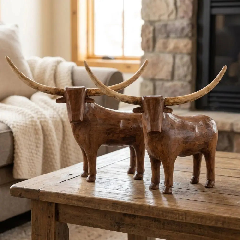 Rustic Western Animal Figurine – Cow or Sheep