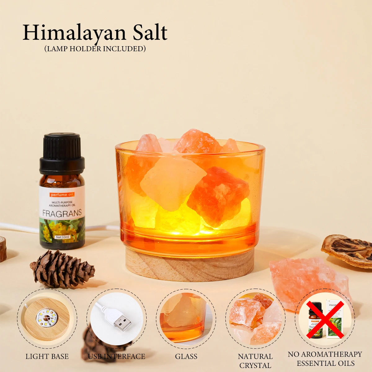 Natural Crystal Aromatherapy Lamp