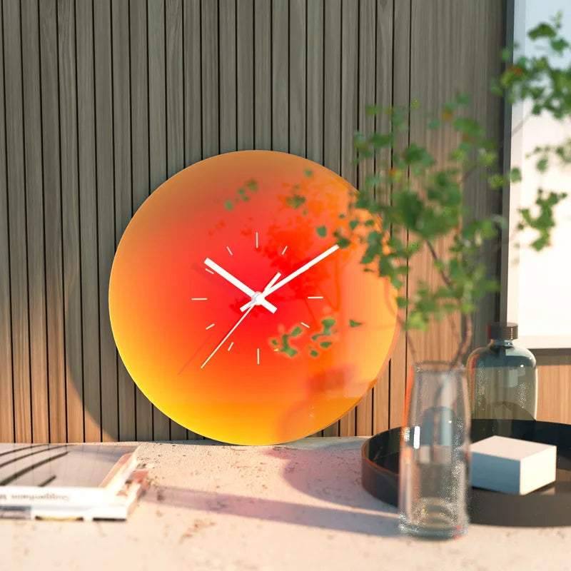 Sunset Gradient Glass Wall Clock - Ikorii