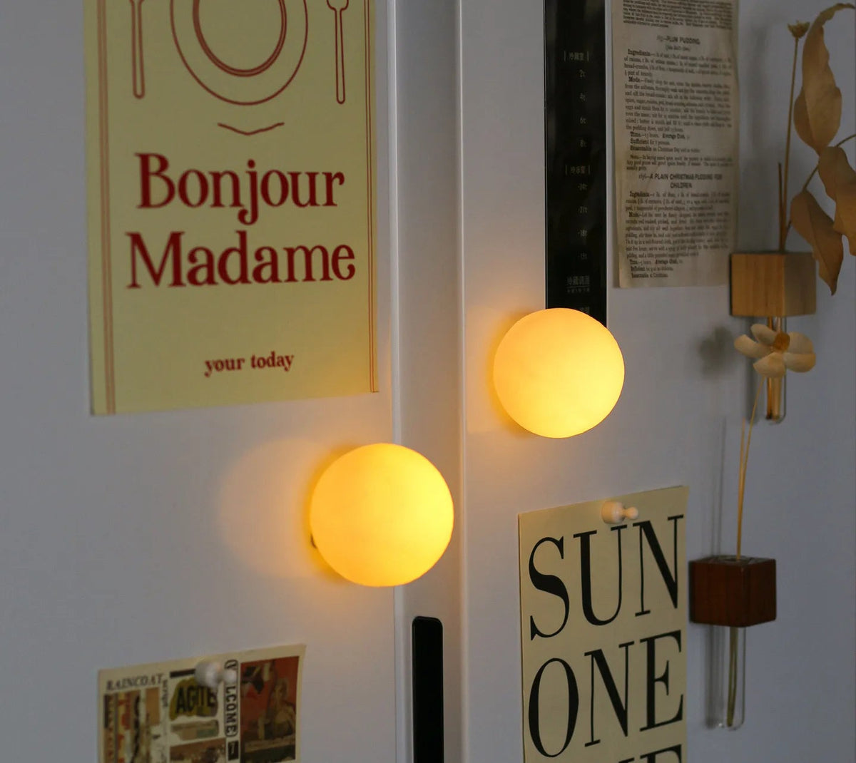 Moon Night Light Fridge Magnets