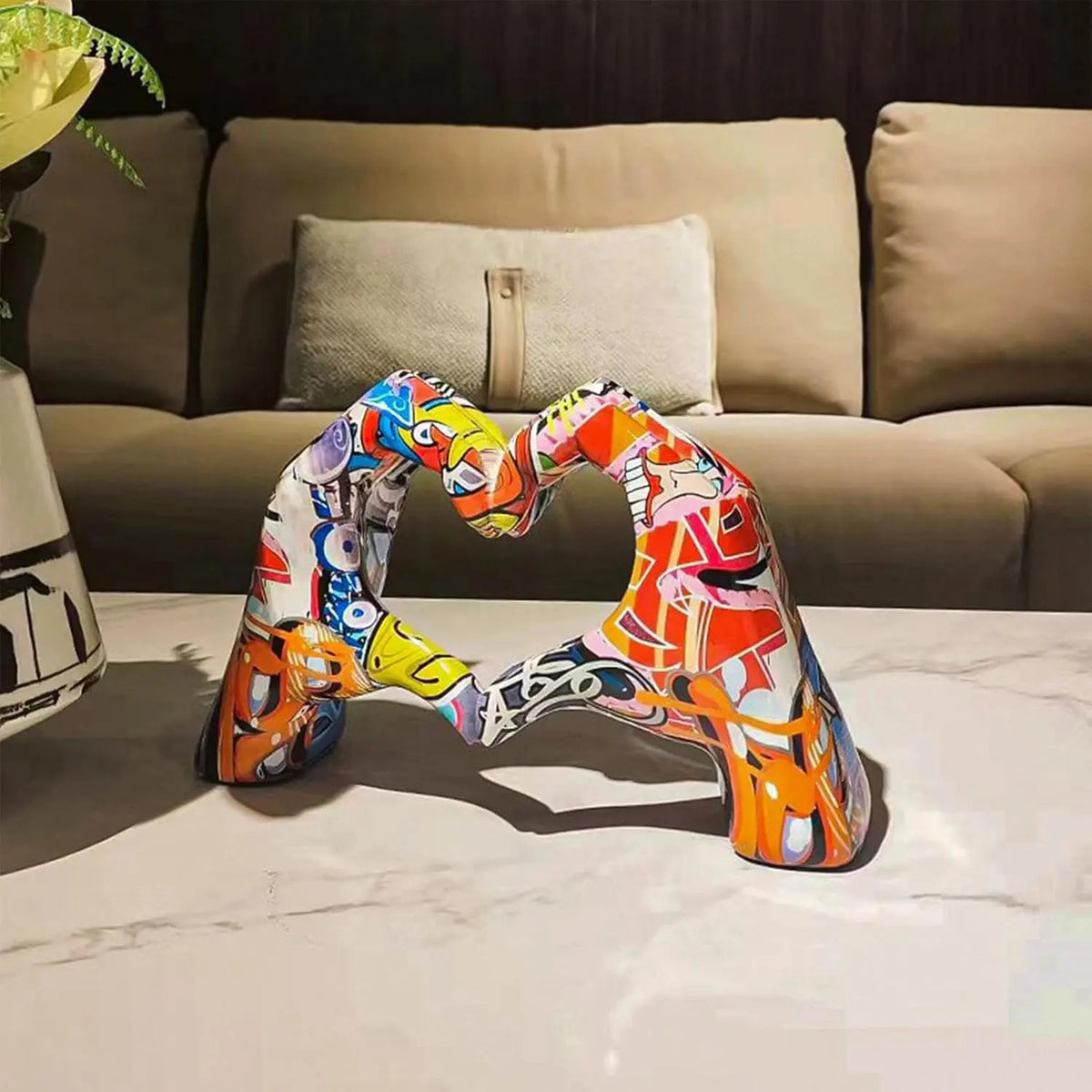 Colorful Love Gesture Sculpture