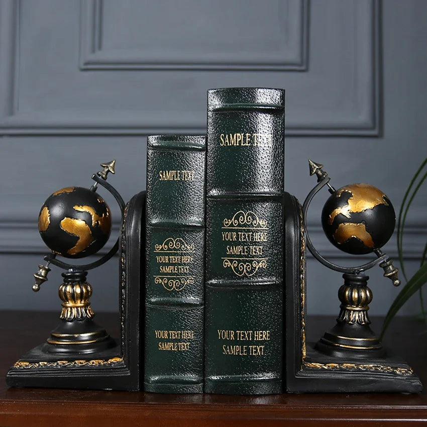Resin Desktop Bookends - Elegant Office & Home Organizer