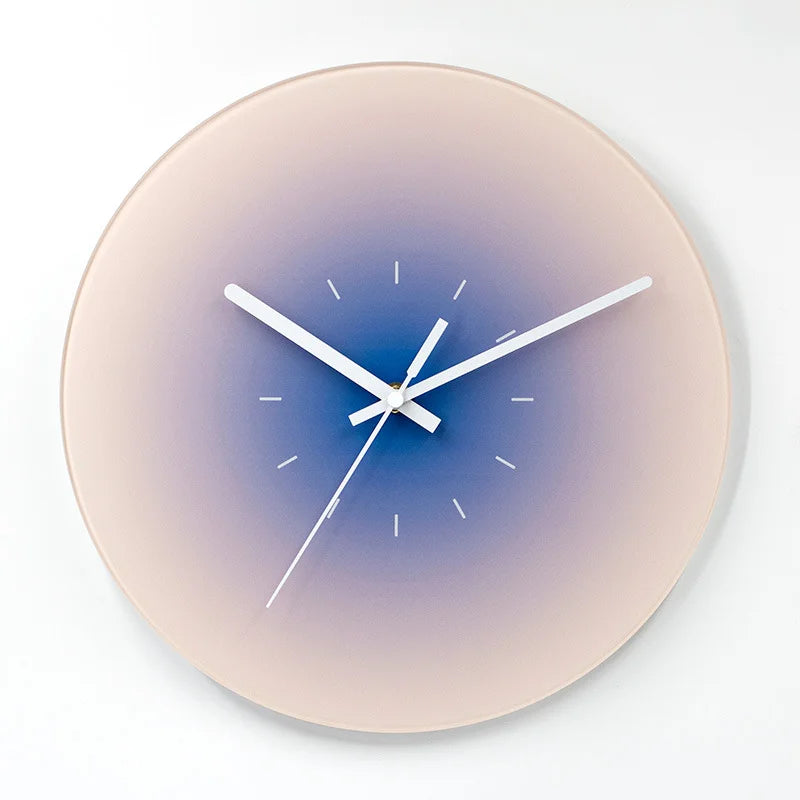 Sunset Gradient Glass Wall Clock