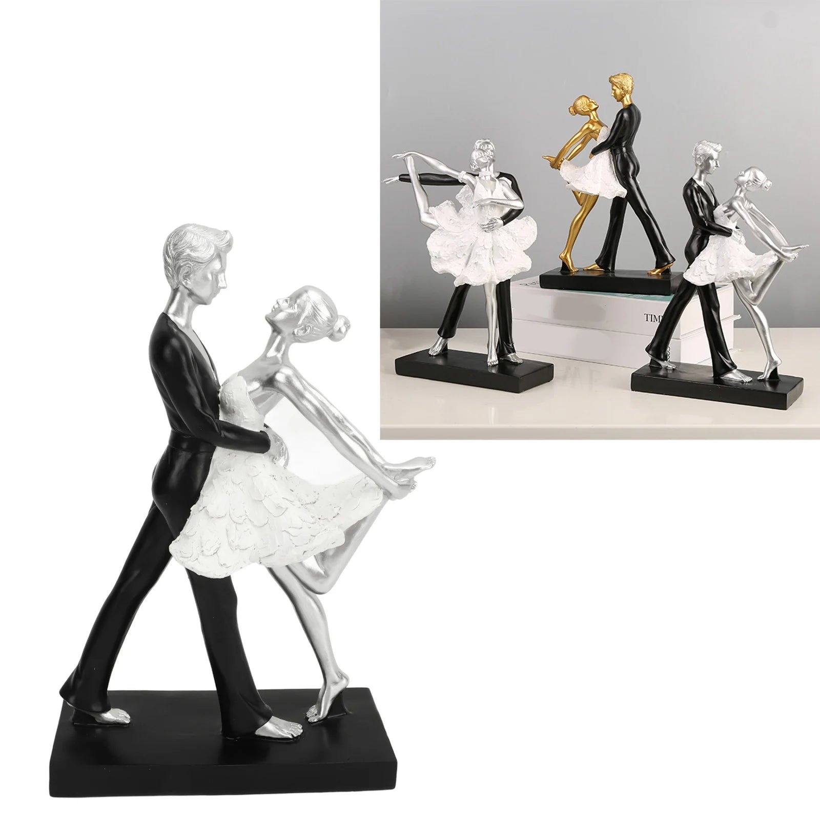 Modern Couple Dancing Resin Statue