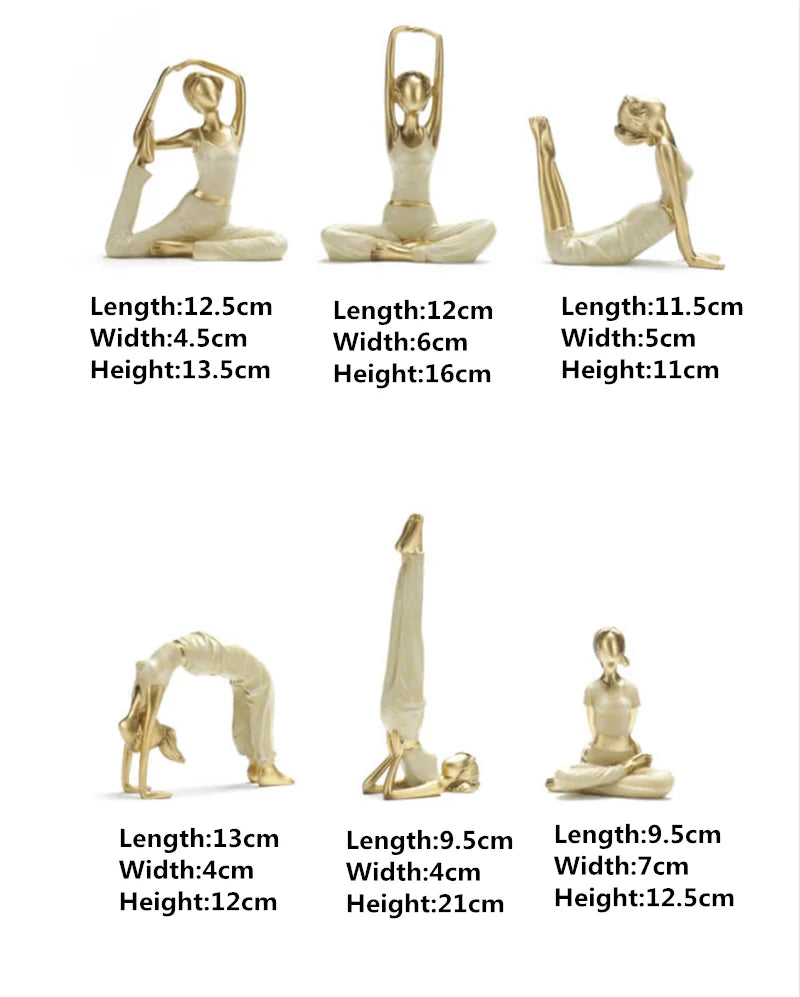Artistic Yoga Pose Figurine Collection
