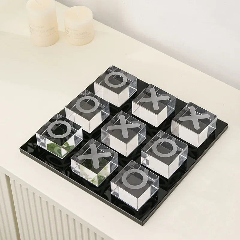 Modern Glass Tic Tac Toe Set