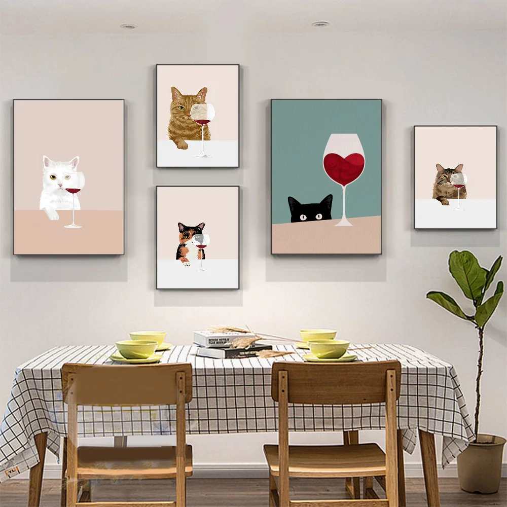 Wine Connoisseur Cat Canvas Art