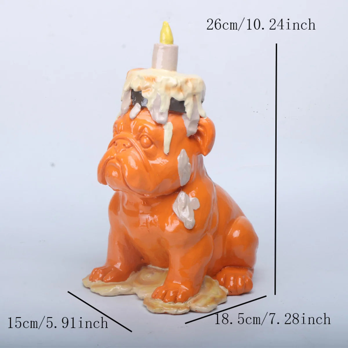 Balloon Dog Resin Sculpture with Ice Cream Cone & Birthday Cake