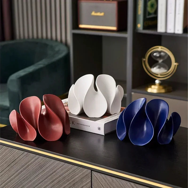 Modern Abstract Petal Sculpture