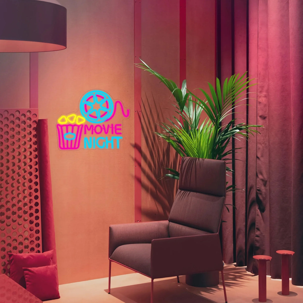 Movie Night Neon Sign