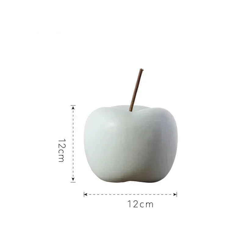 Nordic Ceramic Apple Sculpture