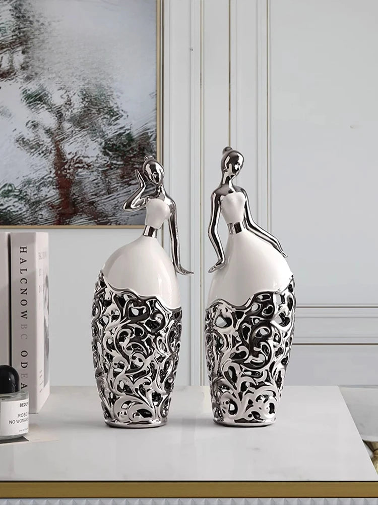 Modern Ceramic Dancer Figurine Sculpture