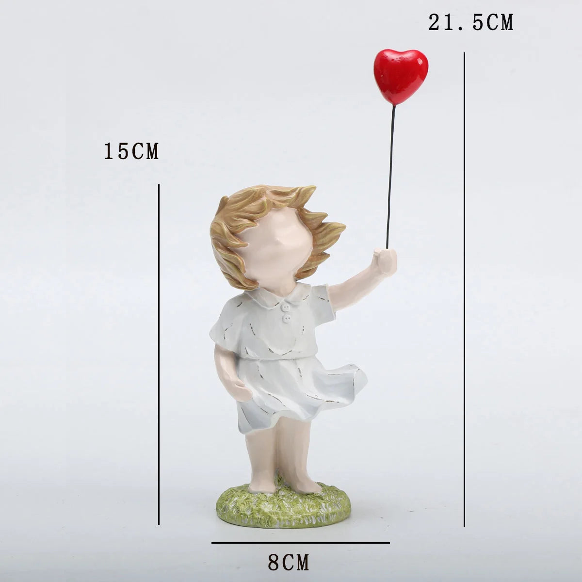 Heart Balloon Girl Sculpture