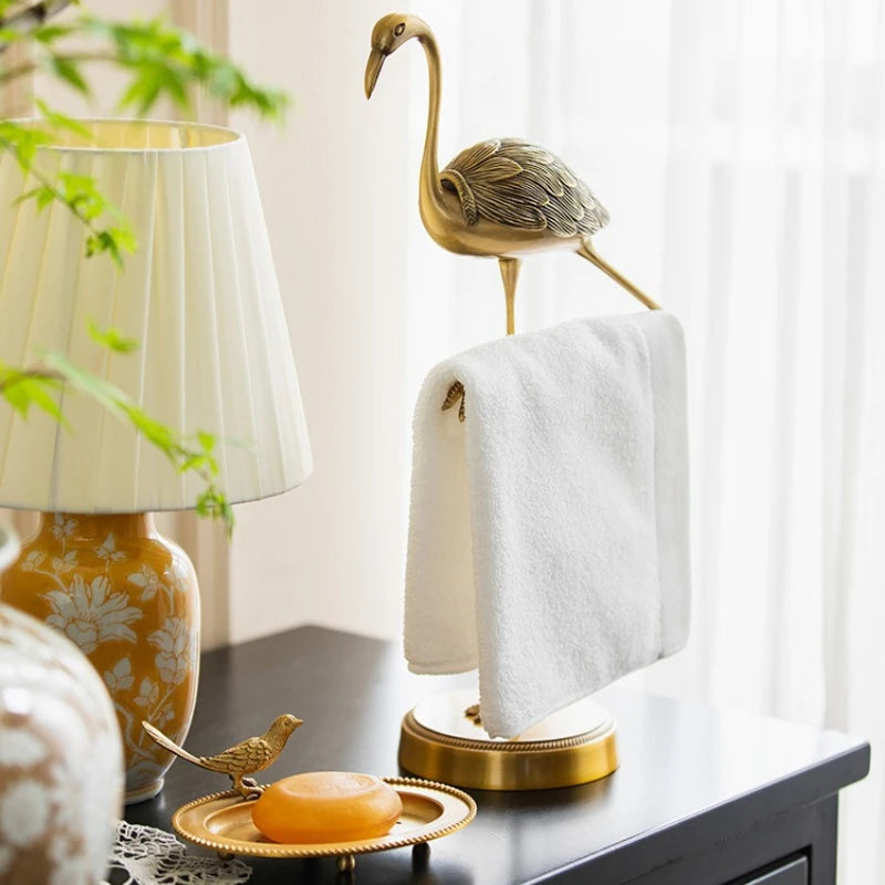 Brass Hand Towel Holder and Countertop Rack