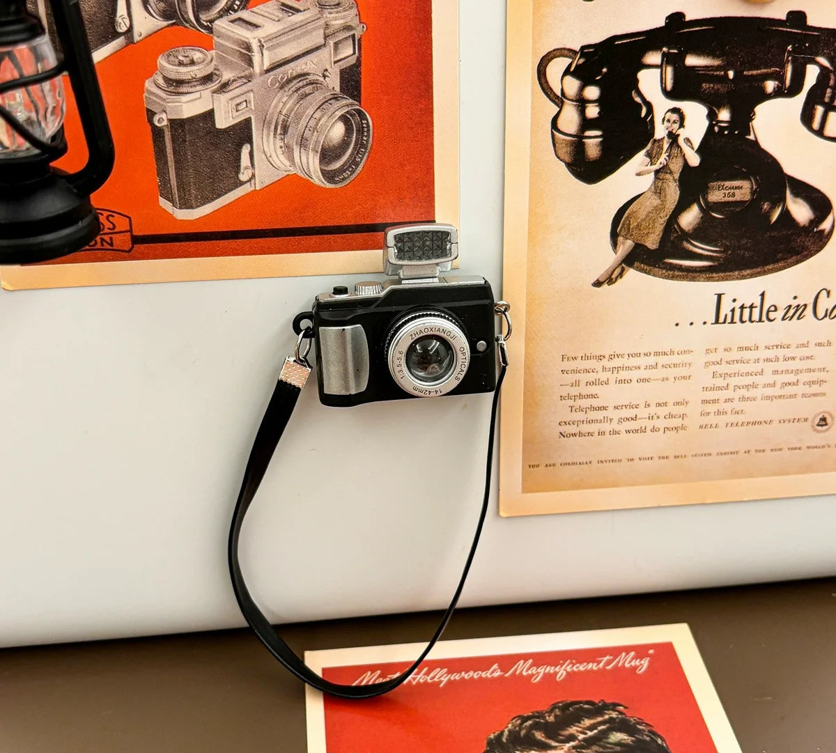 Miniature Camera & Lamp Light-Up Fridge Magnets
